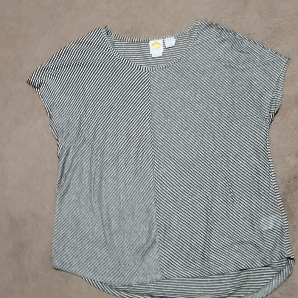 C&C California, sleeveless, medium green and white